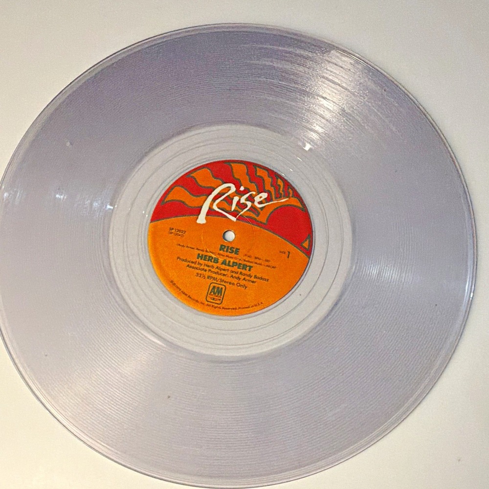 Herb Alpert RISE 1979 A&M SP-12022 Clear Vinyl 12" 33 RPM Disco Jazz Funk